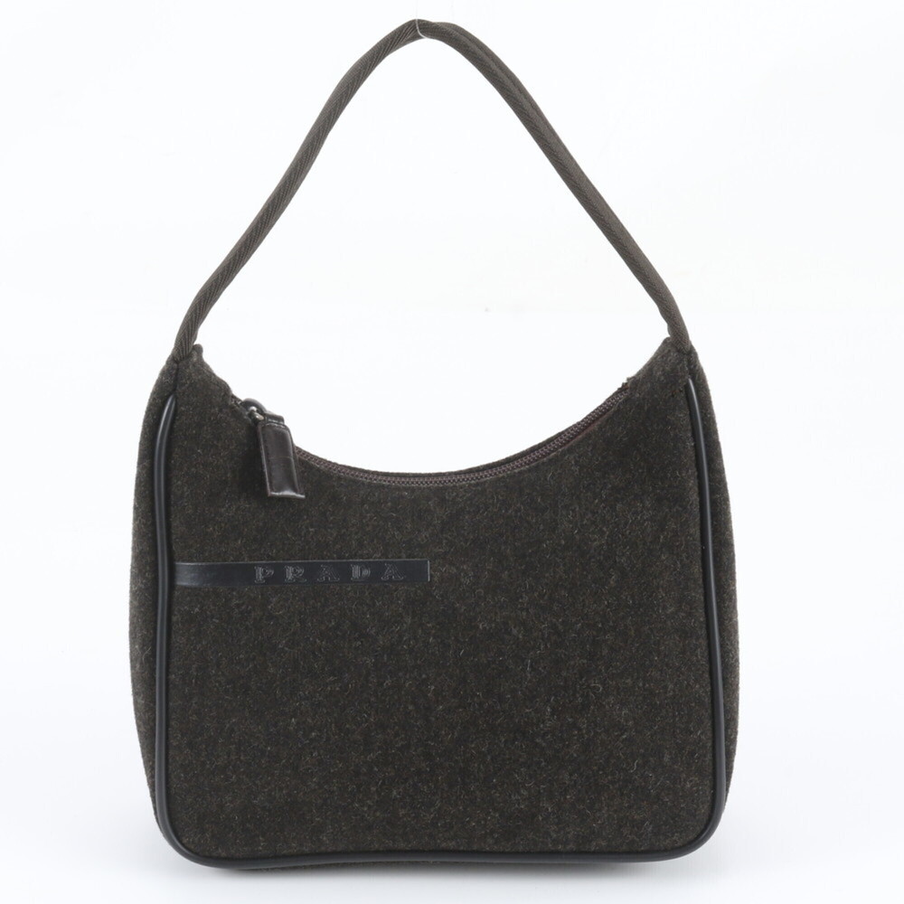 Prada handbag, black, brand name, women's.